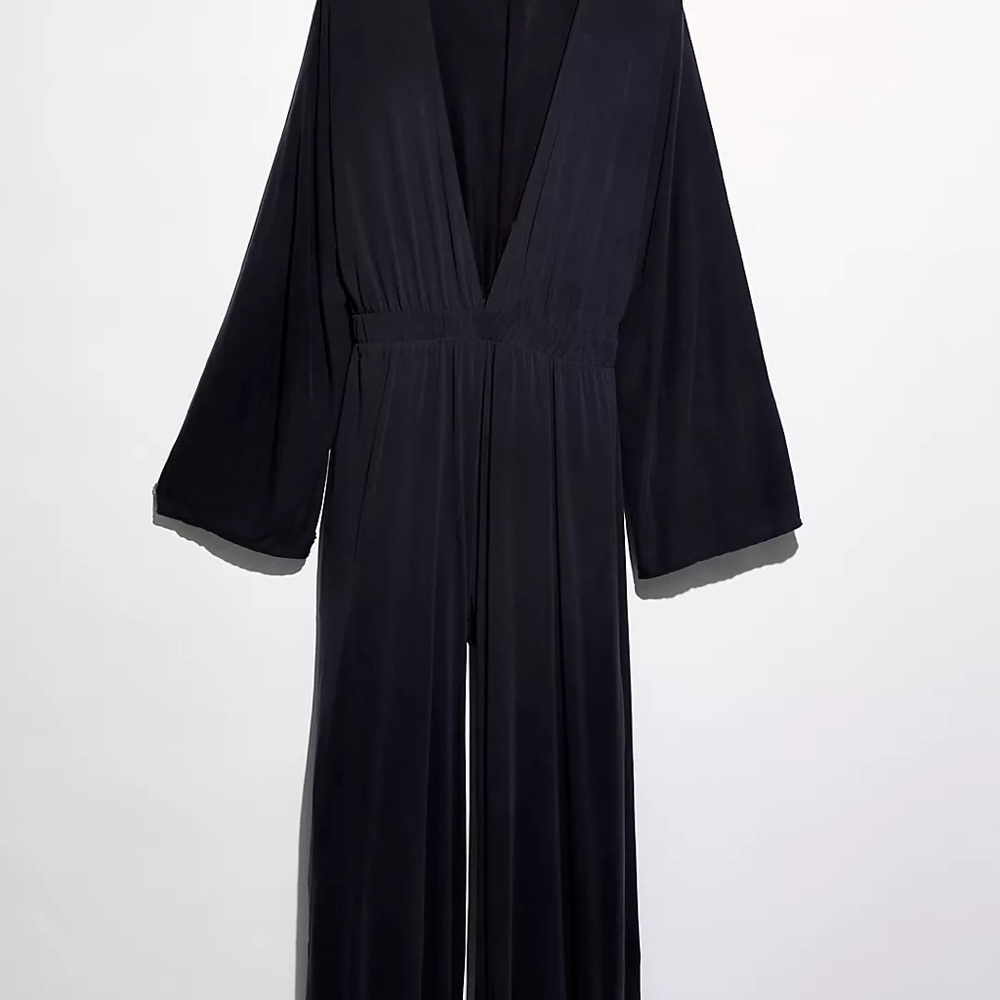 FREE PEOPLE Sz  M DARIA V NECK PLUNGE JUMPSUIT